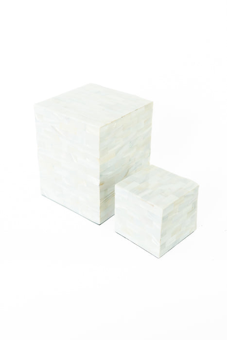 White Mother-of-Pearl Cremation Urn