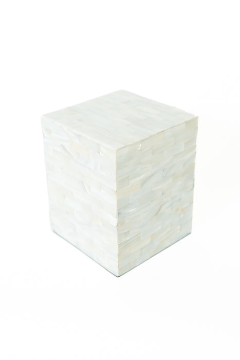 White Mother-of-Pearl Cremation Urn