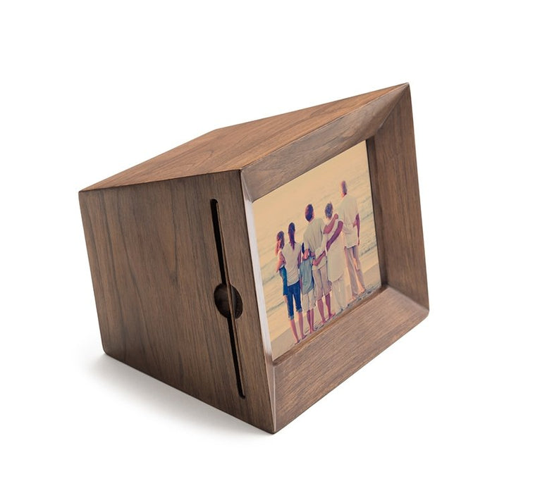 Handmade Modern Teakwood Picture Frame Cremation Urn - Modern Memorials