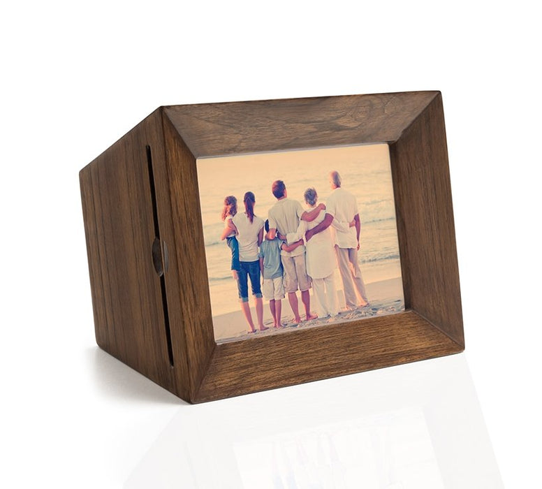 Handmade Modern Teakwood Picture Frame Cremation Urn - Modern Memorials
