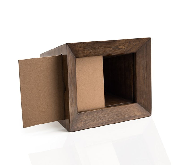 Handmade Modern Teakwood Picture Frame Cremation Urn - Modern Memorials