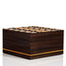 The Milano - Large Orange Zig Zag Wood Cremation Urn - Modern Memorials